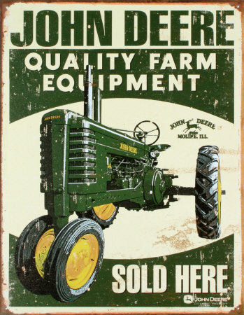 John Deere Tin Sign John Deere Tin Sign