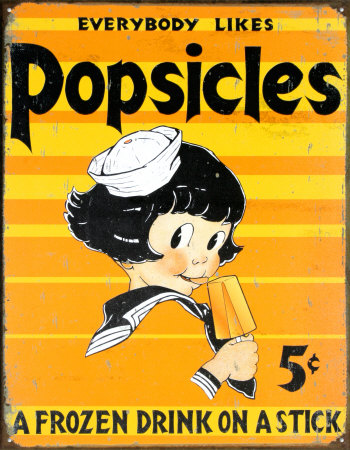Popsicles Tin Sign Popsicles Tin Sign