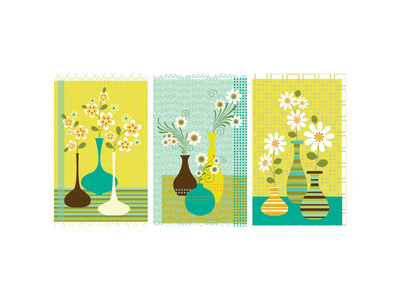 retro flowers