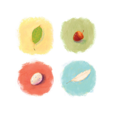 Nature's Ephemera Four Patch Premium Poster Nature's Ephemera Four Patch Premium Poster