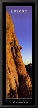 Effort: Climber Framed Print Effort: Climber Framed Print