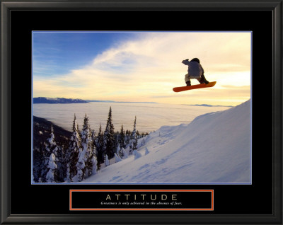 Attitude: Snow Boarder Framed Print Attitude: Snow Boarder Framed Print