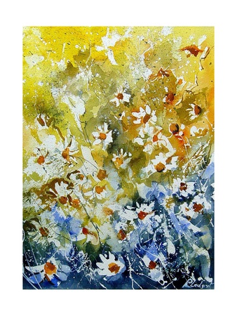 Daisies Watercolor Giclee Print Daisies Watercolor Giclee Print