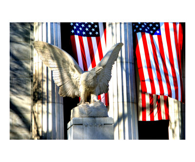 Eagle and Flags Giclee Print Eagle and Flags Giclee Print