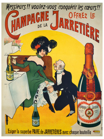 Champagne de la Jarretiere Giclee Print Champagne de la Jarretiere Giclee Print