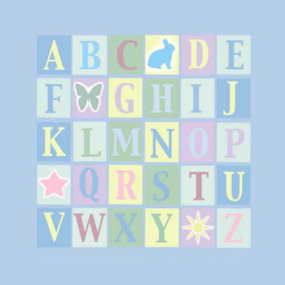 Alphabet on Blue Print Alphabet on Blue Print