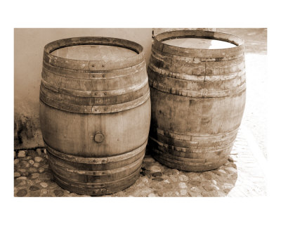 Two Wine Barrels Photographic Print Two Wine Barrels Photographic Print