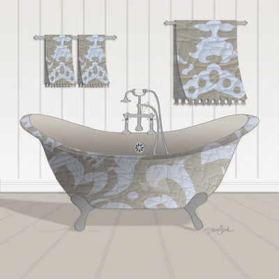Damask Tub I Print Damask Tub I Print