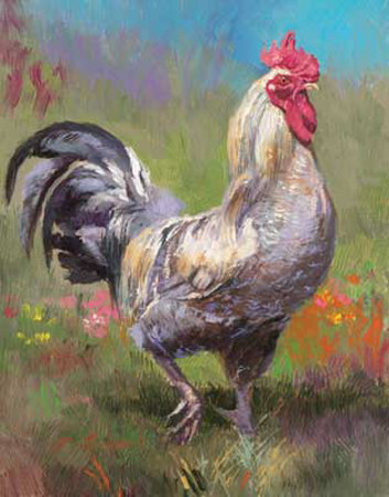 Purple Rooster Print Purple Rooster Print