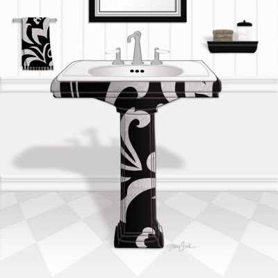 Damask Sink II Print Damask Sink II Print