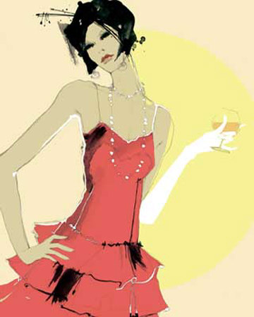 Lady in Red Print Lady in Red Print