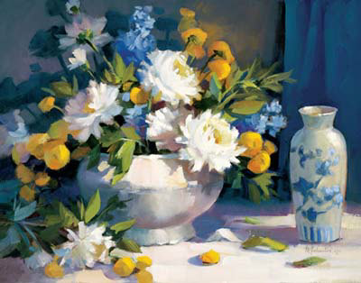 Blue and White Print Blue and White Print