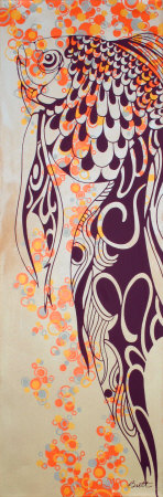 Ornamental Carp I Hand Painted Art Ornamental Carp I Hand Painted Art