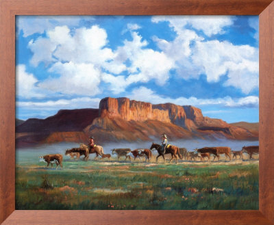 Herding Cattle Framed Print Herding Cattle Framed Print