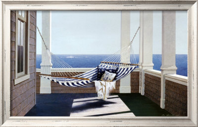 Striped Hammock Framed Print Striped Hammock Framed Print