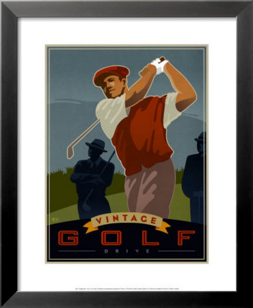 Vintage Golf, Drive Framed Print Vintage Golf, Drive Framed Print