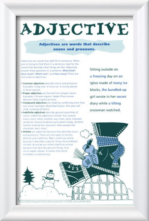 Adjective Framed Print Adjective Framed Print