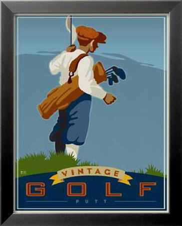 Vintage Golf, Putt Framed Print Vintage Golf, Putt Framed Print