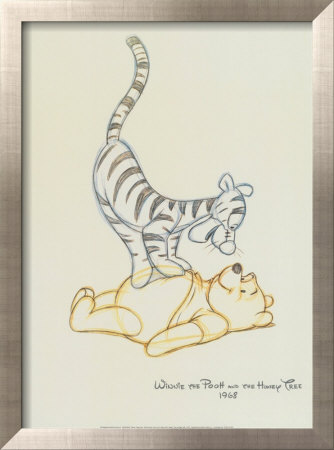Pooh and Tigger Tackle Framed Print Pooh and Tigger Tackle Framed Print