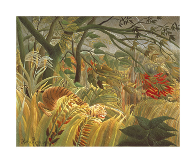 Tiger In A Tropical Storm Premium Giclee Print Tiger In A Tropical Storm Premium Giclee Print