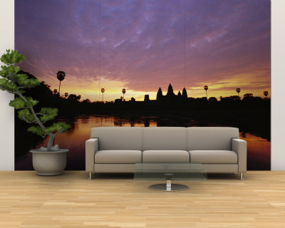 Angkor Wat Temple at Twilight Wall Mural – Large Angkor Wat Temple at Twilight Wall Mural – Large