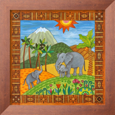 Three Elephants Framed Print Three Elephants Framed Print