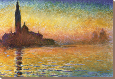 Sunset In Venice Stretched Canvas Print Sunset In Venice Stretched Canvas Print