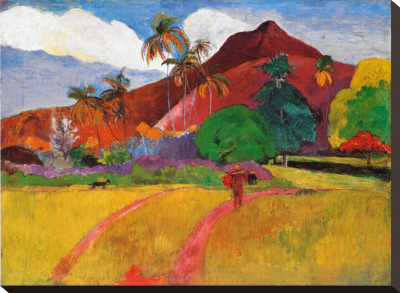 Tahitian Landscape Stretched Canvas Print Tahitian Landscape Stretched Canvas Print