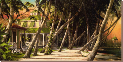 Island House Stretched Canvas Print Island House Stretched Canvas Print