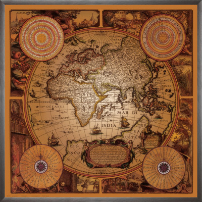 Antique Map, Cartographica I Framed Canvas Print Antique Map, Cartographica I Framed Canvas Print