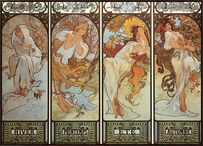Les Saisons Framed Canvas Print Les Saisons Framed Canvas Print