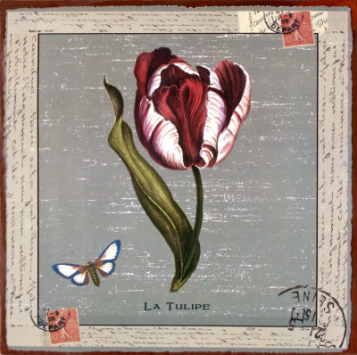 Vintage La Tulipe Tin Sign Vintage La Tulipe Tin Sign