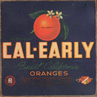 Cal- Early Tin Sign Cal- Early Tin Sign