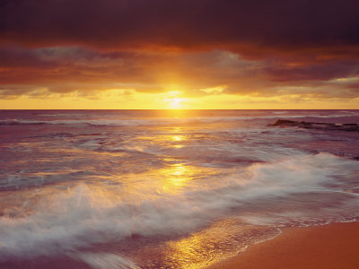 california beaches at sunset. Sunset Cliffs Beach on the