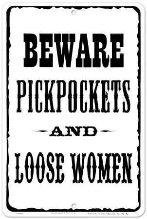 Beware Tin Sign Beware Tin Sign