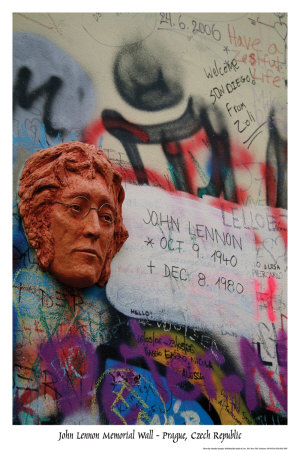 John Lennon Memorial Wall Poster John Lennon Memorial Wall Poster