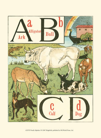 Noah's Alphabet I Print Noah's Alphabet I Print