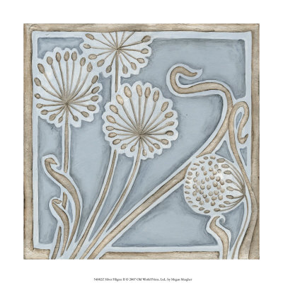 Silver Filigree II Print Silver Filigree II Print