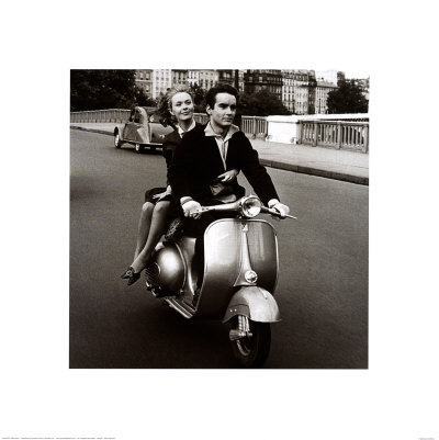 Scootering through Paris Print Scootering through Paris Print