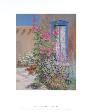 Hollyhocks and Lace Print Hollyhocks and Lace Print