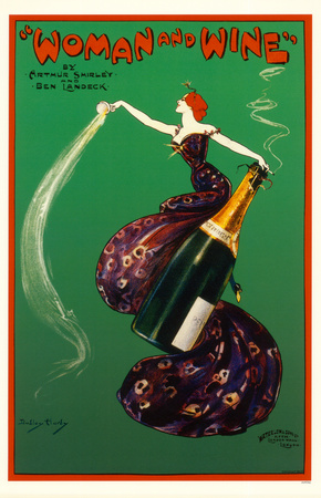 Woman And Wine Masterprint Woman And Wine Masterprint