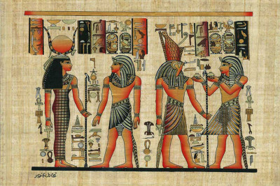 Egyptian Papyrus, Design III Print Egyptian Papyrus, Design III Print