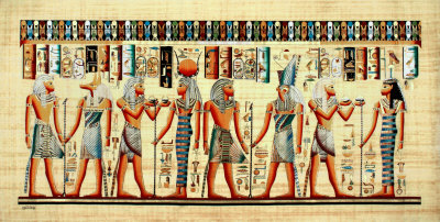 Egyptian Papyrus, Design VII Print Egyptian Papyrus, Design VII Print
