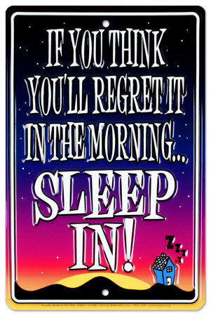 Sleep In Tin Sign Sleep In Tin Sign