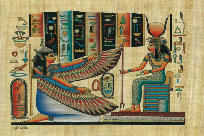 Egyptian Papyrus, Design V Print Egyptian Papyrus, Design V Print