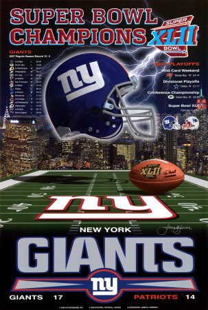 New York Giants- Super Bowl XLII Champs Poster New York Giants- Super Bowl XLII Champs Poster