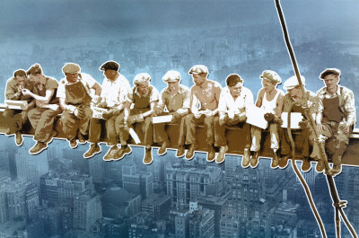 Men On Girder Poster Men On Girder Poster