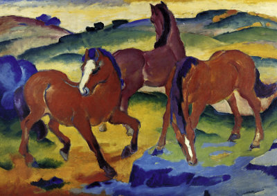 The Red Horses, c.1911 Print The Red Horses, c.1911 Print