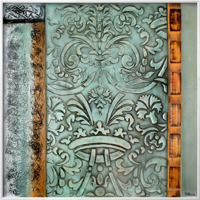 Verdigris Splendor Framed Original Canvas Verdigris Splendor Framed Original Canvas