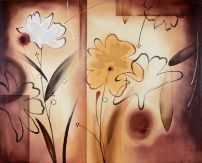 Floral Collage Hand Painted Art Floral Collage Hand Painted Art